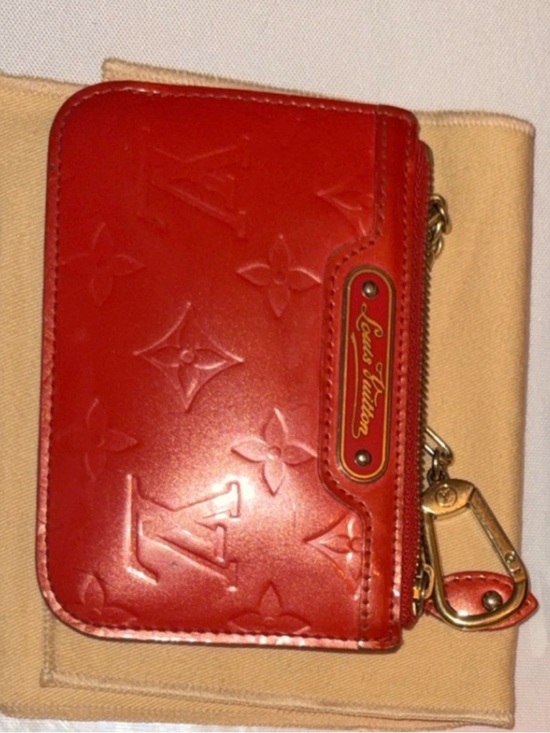 Louis Vuitton Handbags - Louis Vuitton Red Vernis Key Pouch with Gold Hardware